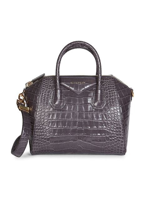 givenchy antigona grey croc|givenchy paris.